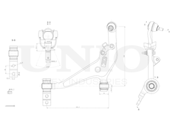 Рычаг подвески поперечный передний нижний левый UNIO SSP-40009