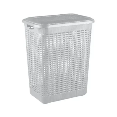 КОРЗИНА ДЛЯ БЕЛЬЯ 50Л, 420Х310Х560 ММ (Светло-серый)