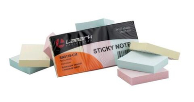 Блок бумаги с л/к 38*50 3шт.х 100 л. 3цв. пастель Lamark 1118