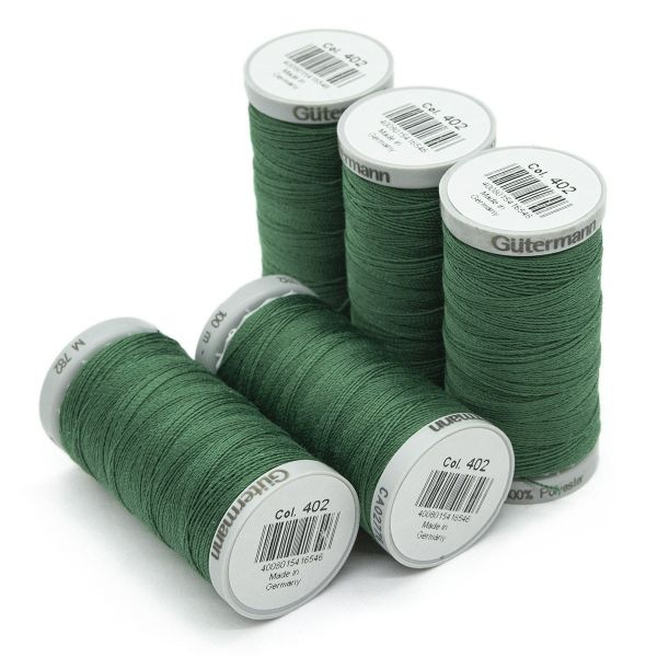 Нитки суперкрепкие Gutermann Extra Strong M782 №40 (100 метров), 5 кат. | 402 изумрудно-зеленый