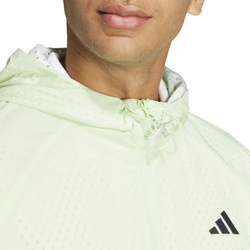 Мужская теннисная куртка Adidas Pro Semi-Transparent Full-Zip - semi green spark