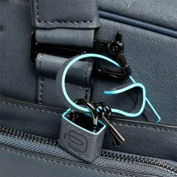 Сумка мужская Piquadro Black Square из натуральной кожи синяя (CA2849B3/BLU4) 8