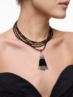 Колье "Queen" Silver черный агат