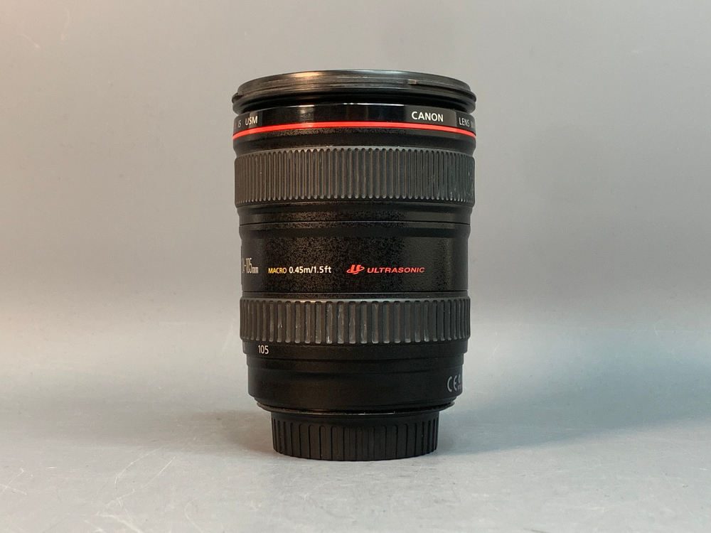 Canon EF 24-105mm 4L IS USM царапины на передней линзе