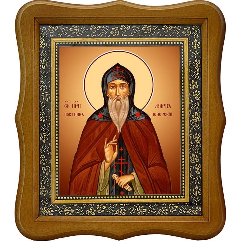 Марк Псково-Печерский преподобный. Икона на холсте.