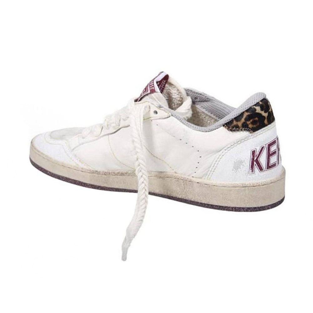 Женские Golden Goose Ball Star VCE with Leopard Print Pony Skin Star and Heel Tab
