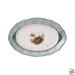 Блюдо овальное Repast Охота зеленая Мария-тереза 29 см