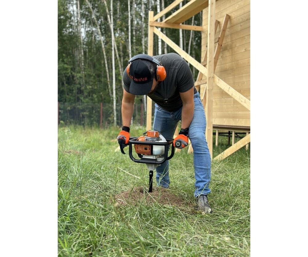 Мотобур (бензобур) FF140 PRO бур двойной 200 мм HOLZFFORMA