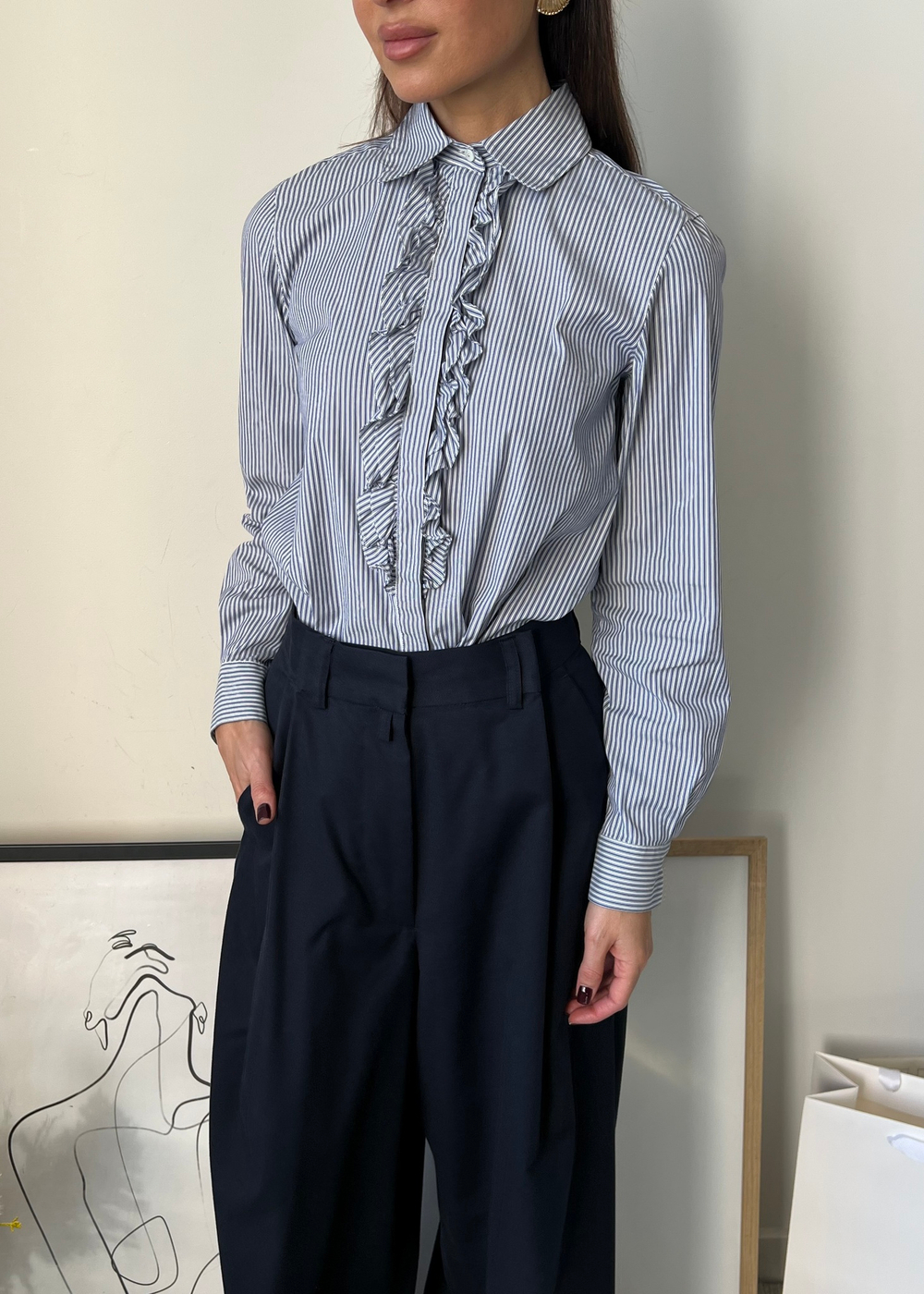 Хлопковая рубашка Max Mara, S