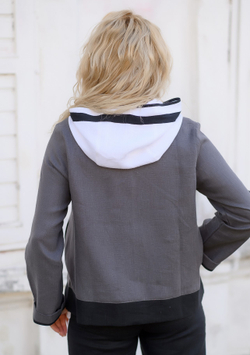 Ветровка лён серая