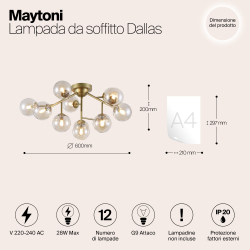 Потолочная люстра Maytoni MOD545PL-12G