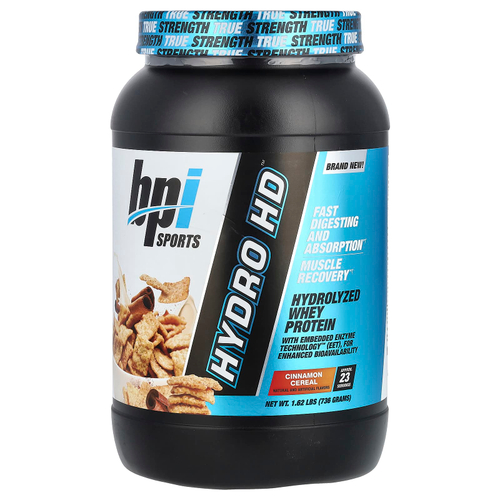 BPI Sports, Hydro HD ™, гидролизованный сывороточный протеин, хлопья с корицей, 736 г (1,62 фунта)