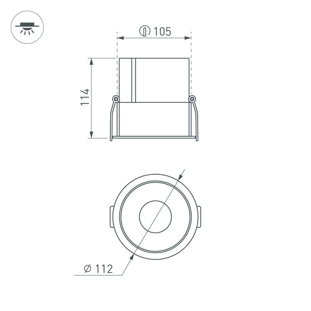 Светильник MS-ATLAS-BUILT-R112-35W Day4000 (BK-BK, 30 deg, 230V) (Arlight, IP20 Металл, 5 лет) 035463