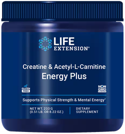 Creatine & Acetyl-L-Carnitine Energy Plus 233 гр порошок Life Extension