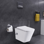 Унитаз подвесной Azario Hugo 350х480х363 c функцией биде, безободковый, с быстросъемным сиденьем микролифт (AZ-10007)