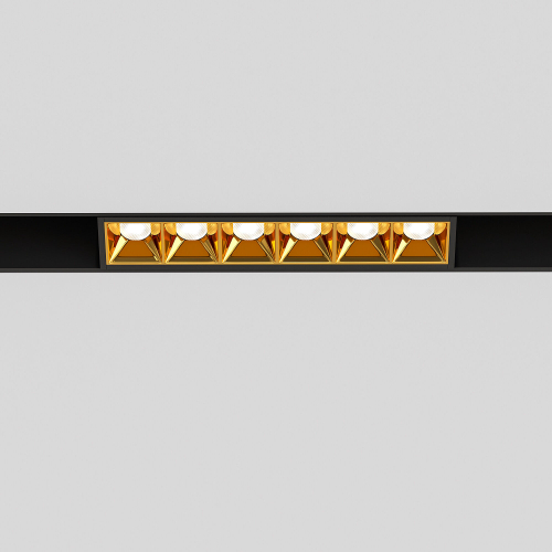 Магнитный трековый светильник Elektrostandard Slim Magnetic 85101/01 чёрный/золото