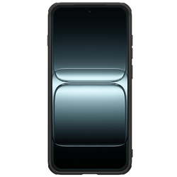 Усиленный противоударный чехол черного цвета от Nillkin для OnePlus 13T и 13s, серия Super Frosted Shield Pro
