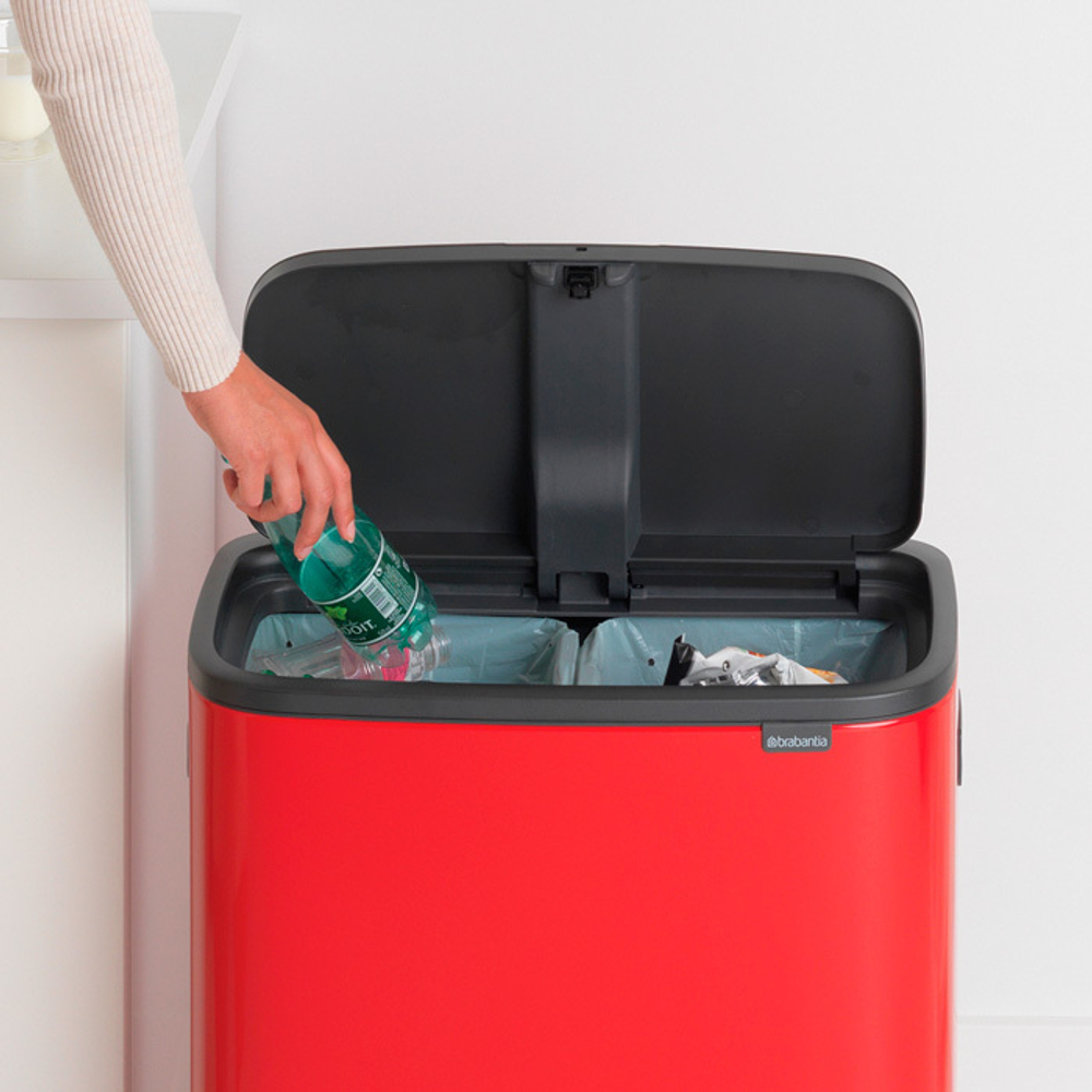 Мусорный бак Bo Touch Bin 2x30л Brabantia Пламенно-красный