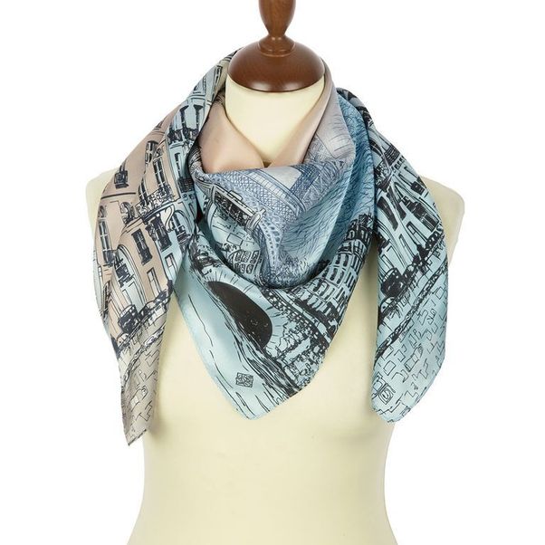 Шелковые платки 89x89 см, атлас