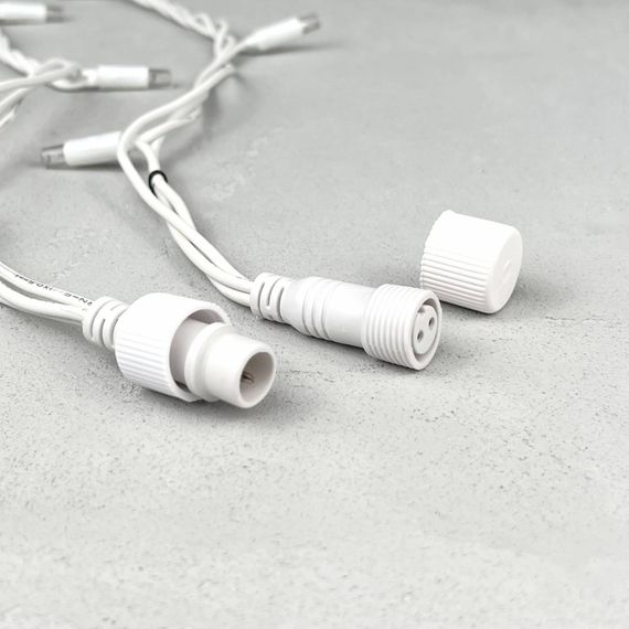 Светодиодная бахрома с колпачком 3,2*0,9 м., 168 белых LED ламп, каучуковый белый провод, LTC (LL168-8-2W)