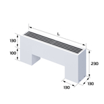 Конвектор напольный Royal Thermo STEP-130/130/600-2-N-WT-LG-NA