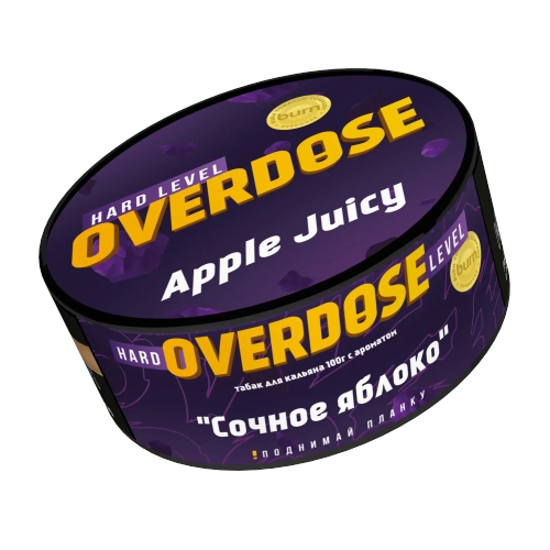 М. Табак для кальяна Overdose Apple Juicy (Сочное яблоко), 100г.
