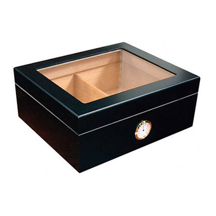 Хьюмидор для сигар Афисионадо Chalet Glasstop Black