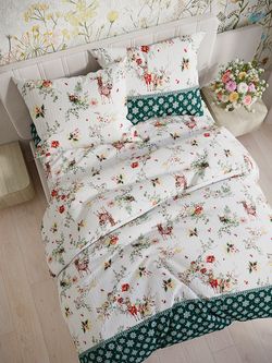 Постельное белье перкаль Сказка "Сочельник (зел)" 2-спальное Наволочка 50х70 см 2 шт Простынь 240x215 см Пододеяльник 175x215 см