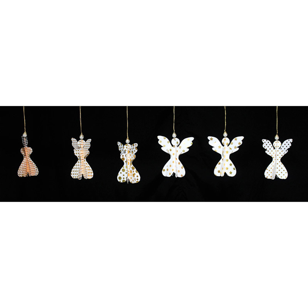 Набор декоративных елочных украшений angels, 6 шт.