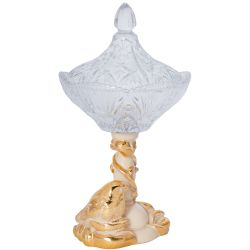 Сахарница стеклянная с крышкой Зарничка Свитти Айвори