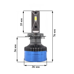 Светодиодные автомобильные LED лампы TaKiMi Alpina H7 5500K 12V