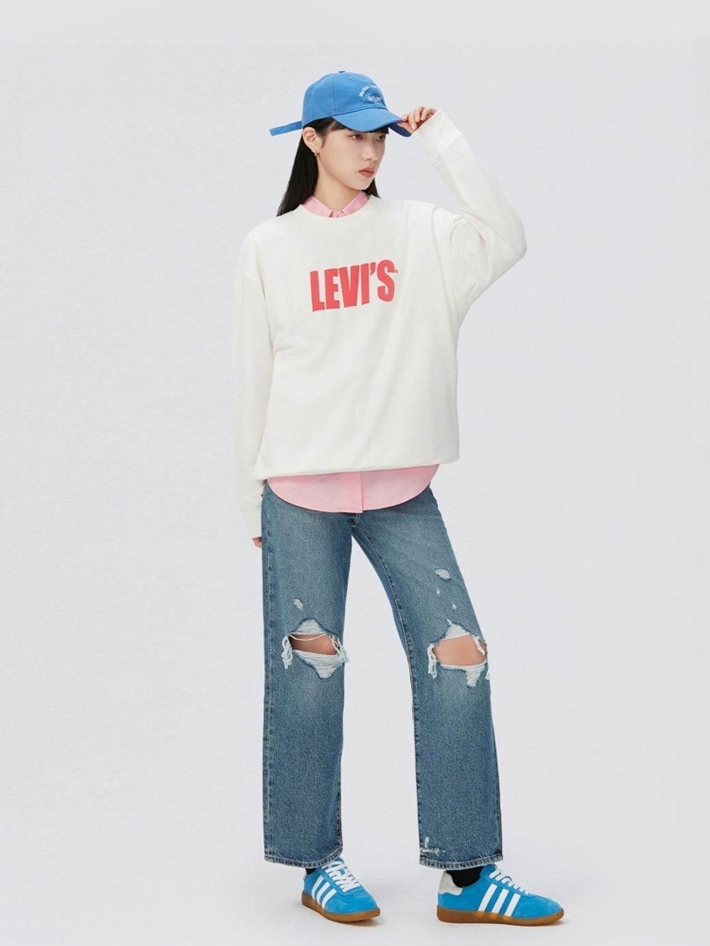 Женские рваные джинсы с завышенной талией Levi's Ribcage Straight Ankle 72693-0180