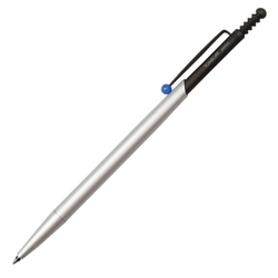 Шариковая ручка Tombow Zoom 727 серебристая + синий шарик