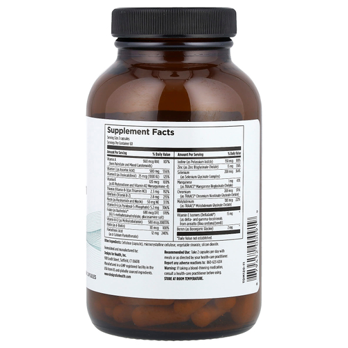 Designs For Health, Мультивитамины Twice Daily, 120 вегетарианских капсул