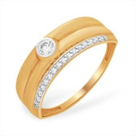 Кольцо из золота с фианитами