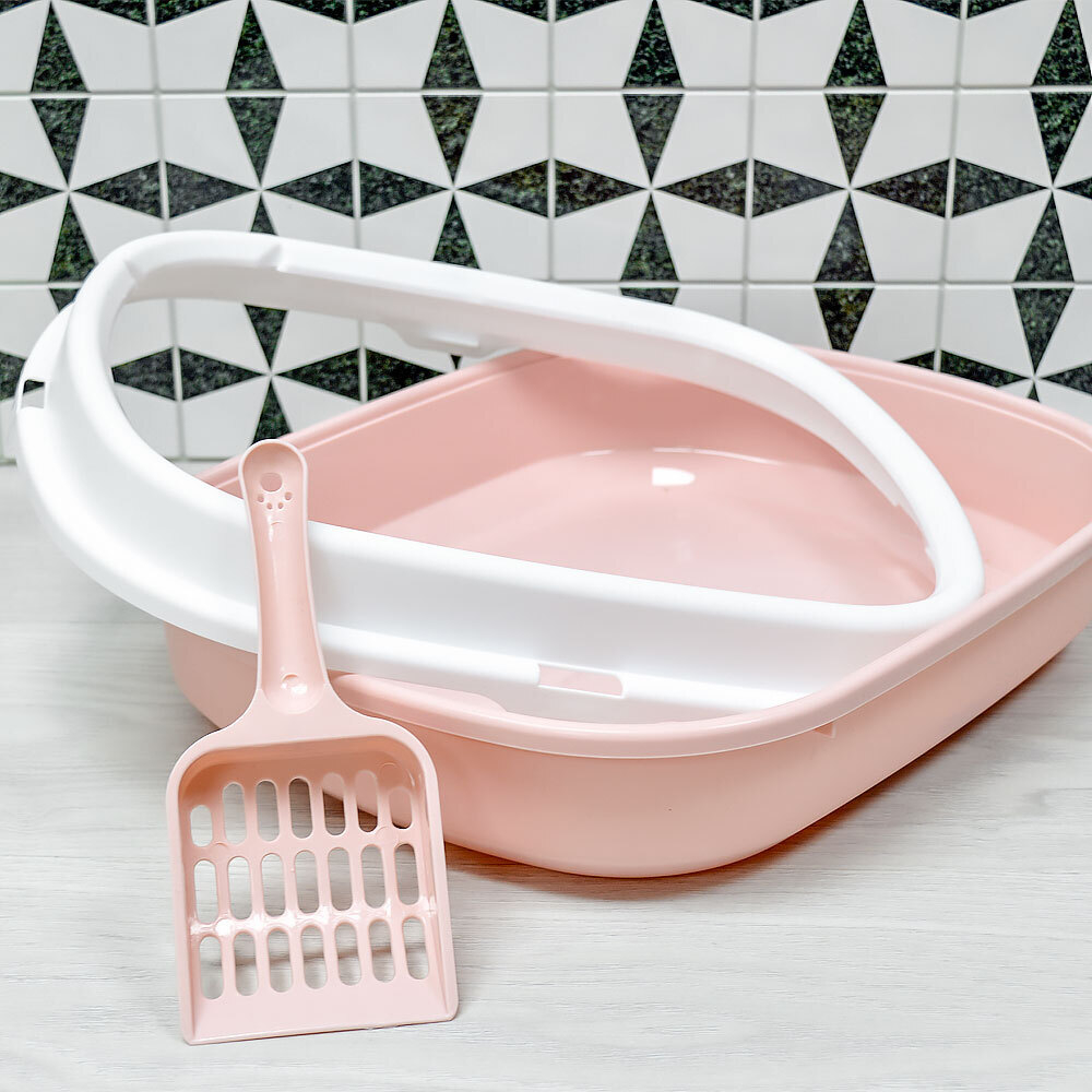 Лоток для кошек 40*33*10см, с совочком