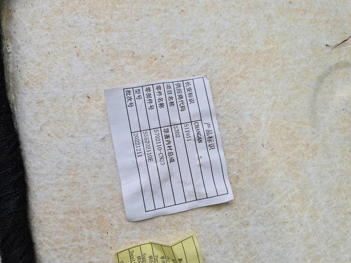 Обшивка потолка Changan Uni-T (2020-н.в.)