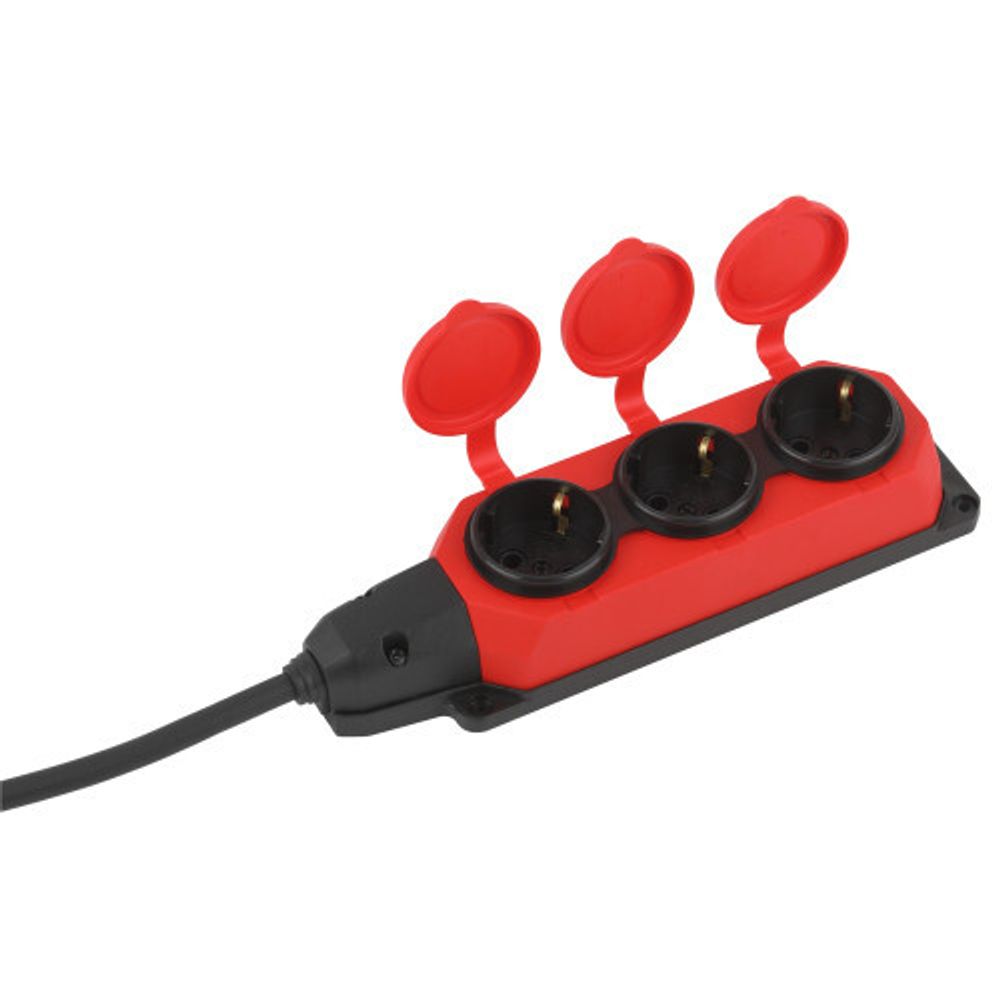 Удлинитель силовой ЭРА UK-3e-3x1,5-20m-IP44(KG) с заземлением 3 розетки каучук 20м КГ 3х1,5мм2 IP44 | Силовые удлинители