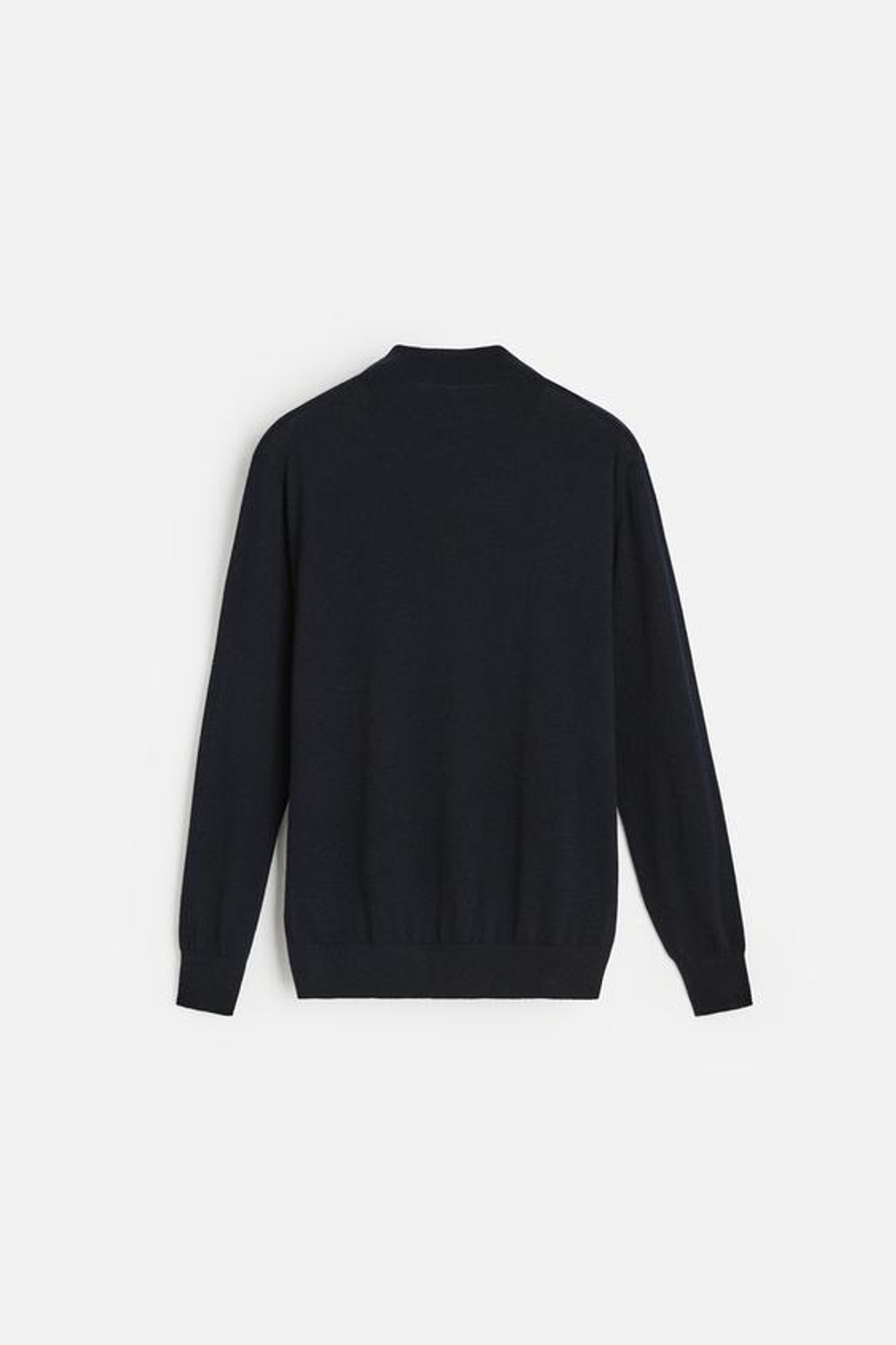 ZARA ПОЛО ИЗ МЕРИНОСОВОЙ ШЕРСТИ, МОРСКОЙ СИНИЙ