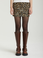 Юбка Denim Leopard Mini