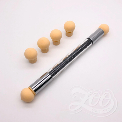 Аэропуффинг (кисть со стразами и 6 насадок)