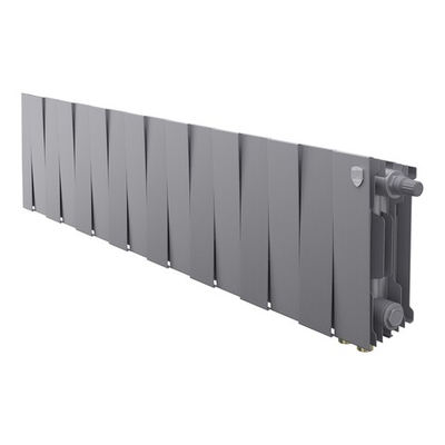 Радиатор биметаллический Royal Thermo PianoForte 200 Silver Satin 16 секций VDR (нижнее правое подключение)