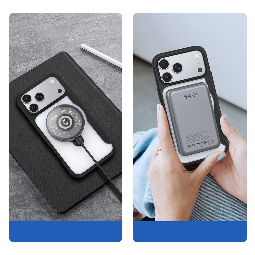 Чехол книжка с поддержкой MagSafe от Dux Ducis для iPhone 17 Pro Max, серия Skin X Pro Series Case (версия с магнитной откидной подставкой)