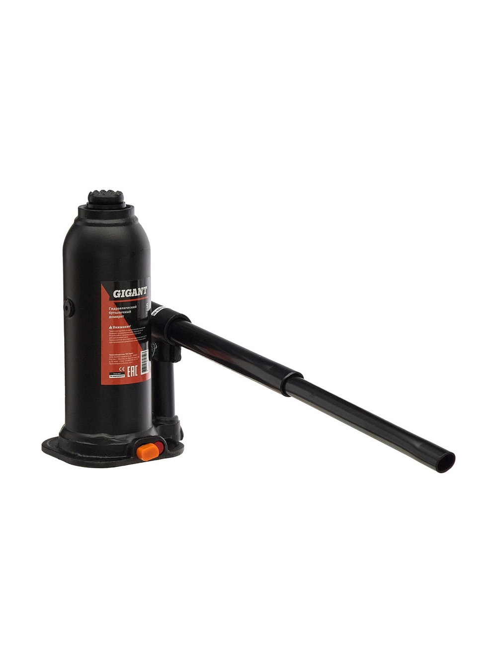 Гидравлический бутылочный домкрат Gigant 5Т, подхват 216мм, подъем 413мм, рабочий ход 197мм, HBJ-5