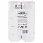 Этикетка термотрансферная ПОЛУГЛЯНЕЦ (43х25 мм), 1000 этикеток в ролике, прозрачная подложка, 114512, 54248