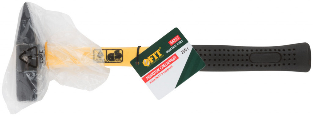 Молоток кованый фиберглассовая ручка 200 гр FIT 44282