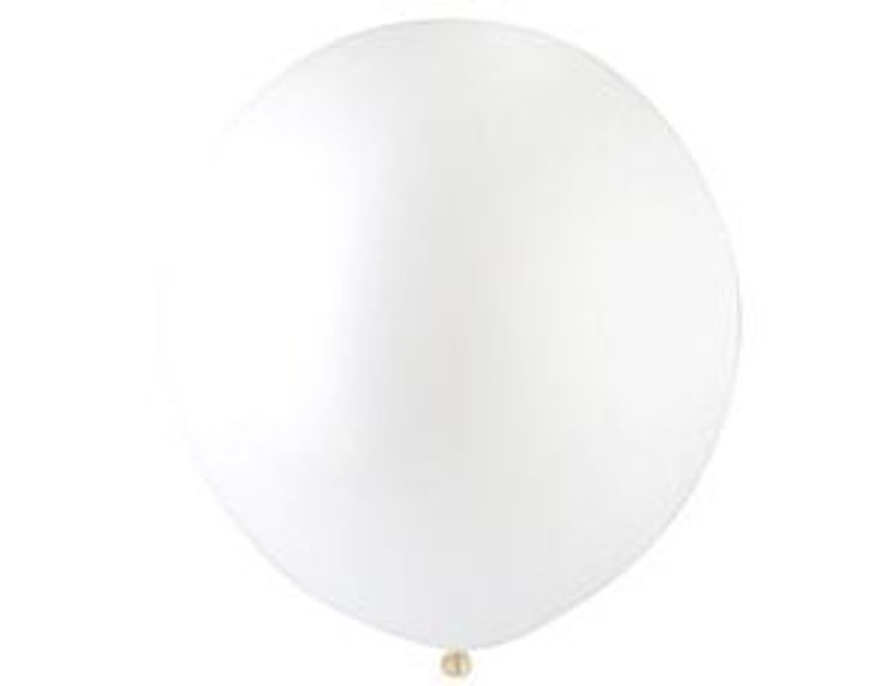 Шар (45"/115 см) WHITE (002) Экстра, пастель 1 шт.