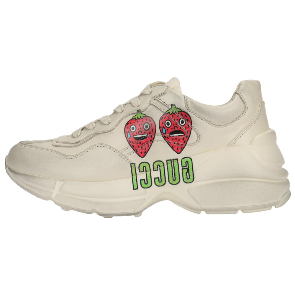 GUCCI Rhyton Strawberry Print Sneakers