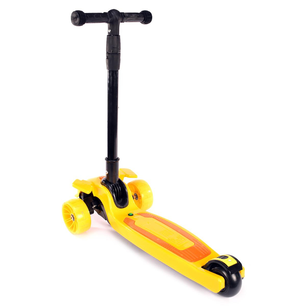 Самокат 3-х колесный, свет, звук, 03Д (желтый)