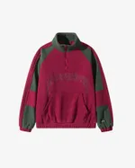 Толстовка Ymkashix Turbo fleece бордовая / темно-зеленая